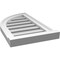 Ekena Millwork Quarter Round Top Left Surface Mount PVC Gable Vent w/ 2"W x 2"P Brickmould Sill Frame, 14"W x 24"H GVPQL14X2403SF - alternate 3